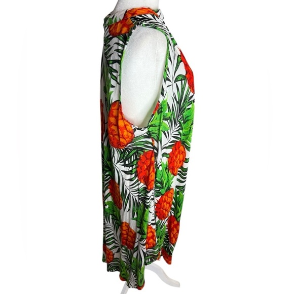 Tropical Pineapple Print Swim Coverup 3X NWT Beach Coverup - Picture 8 of 13
